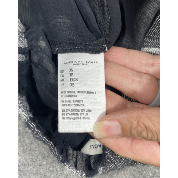 American Eagle Shorts Womens Extra Small Plaid High Rise Buttons Lined Summer - Picture 9 of 15